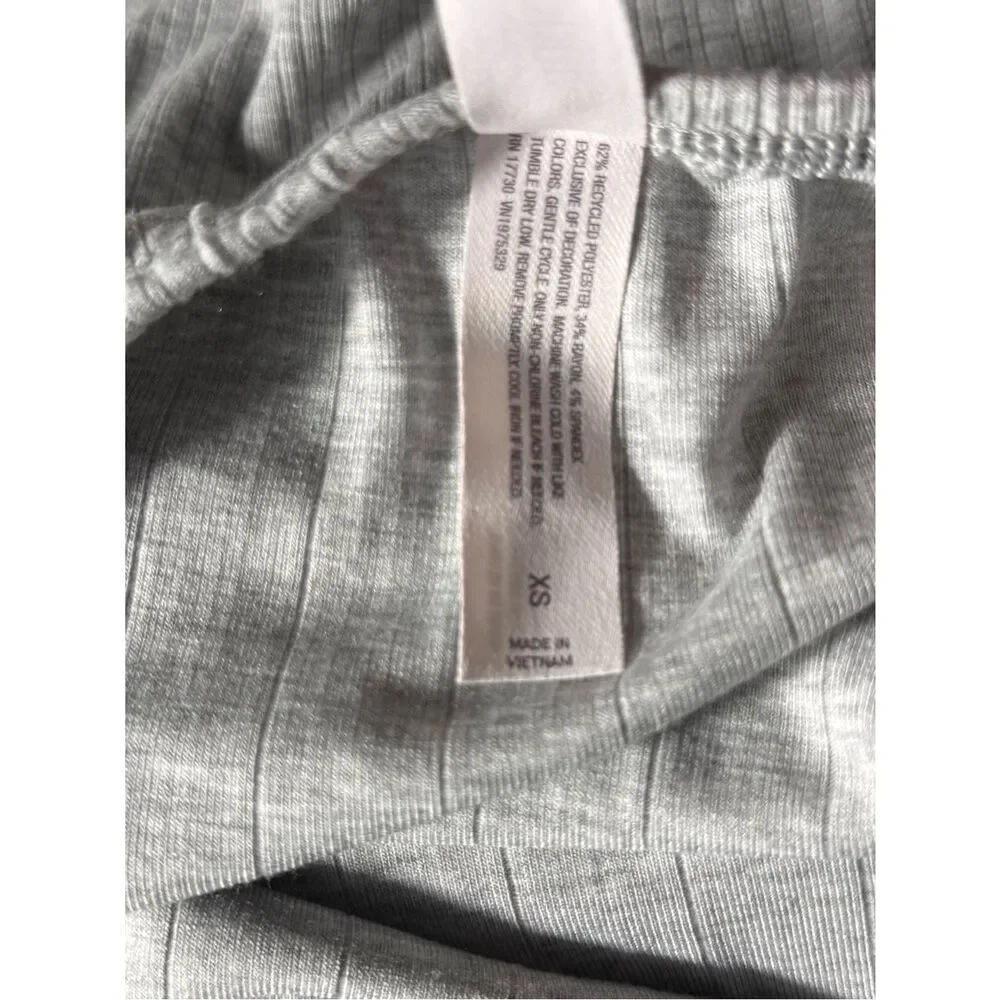 Auden Ribbed Pajama Skirt Gray Size XS Lounge Sleep Maxi Skirt NWOT Soft Stretch